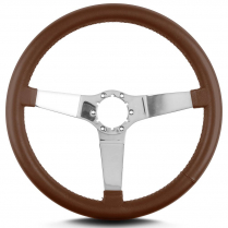 Vette 3 14" Pol Spoke Steering Wheel Stock 6 Hole - Caramel