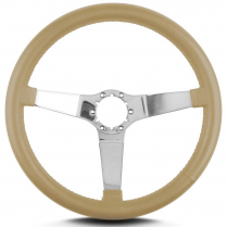 Vette 3 14" Pol Spoke Steering Wheel Stock 6 Hole - Tan