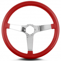 Vette 3 14" Pol Spoke Steering Wheel Stock 6 Hole - Brt Red