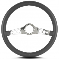 Vette SS 14" Pol Spoke Steering Wheel Stock 6 Hole - Dk Grey