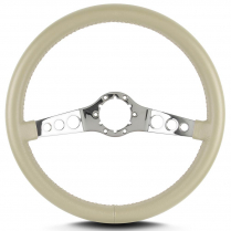 Vette SS 14" Pol Spoke Steering Wheel Stock 6 Hole - Bone