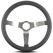 Vette 3 14" Satin Steering Wheel Standard Grip - Dark Grey