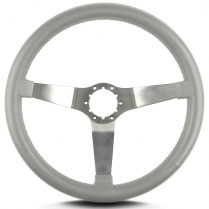 Vette 3 14" Satin Steering Wheel Standard Grip - Light Grey