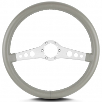 SS Series 14" Steering Wheel Brushed Standard Grip Lt Grey