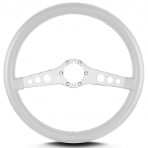 SS Series 14" Steering Wheel Brushed Standard Grip - White