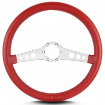 SS Series 14" Steering Wheel Satin Standard Grip - Brt Red