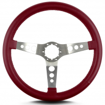 Hot Rod 14" Satin Steering Wheel Standard Grip - Burgandy