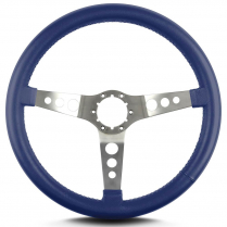 Hot Rod 14" Satin Steering Wheel Standard Grip - Blue