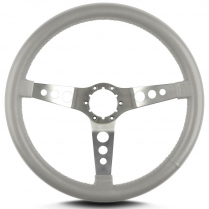 Hot Rod 14" Satin Steering Wheel Standard Grip - Light Grey