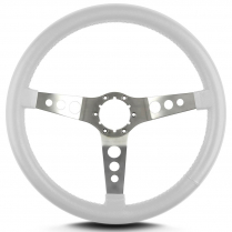 Hot Rod 14" Satin Steering Wheel Standard Grip - White