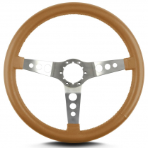Hot Rod 14" Satin Steering Wheel Standard Grip - Chestnut