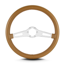 Teardrop 2 Spoke 14" Satin Steering Wheel Std Grip- Chestnut