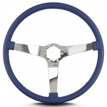 Vette 3 SS 15" Pol Spoke Thin Grip Steering Wheel - Blue