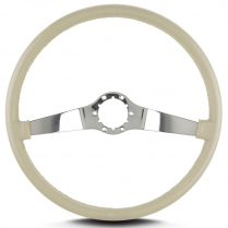 Two Smooth 15" Pol Spoke Thin Grip Steering Wheel - Bone
