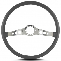 Vette SS 15" Pol Spoke Thin Grip Steering Wheel - Dark Grey
