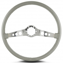 Vette SS 15" Pol Spoke Thin Grip Steering Wheel - Light Grey