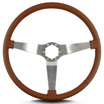 Vette 3 15" Satin Steering Wheel Thin Grip - Caramel