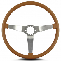 Vette 3 15" Satin Steering Wheel Thin Grip - Chestnut