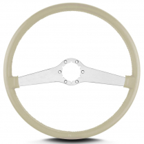 Two Smooth 15" Satin Steering Wheel Thin Grip - Bone