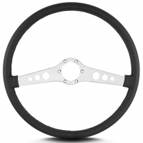 SS Series 15" Steering Wheel Brushed Thin Grip - Black