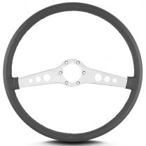 SS Series 15" Steering Wheel Brushed Thin Grip - Dark Grey