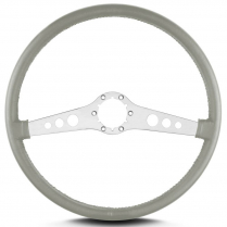 SS Series 15" Steering Wheel Brushed Thin Grip - Light Grey