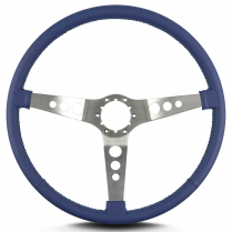Hot Rod 15" Satin Steering Wheel Thin Grip - Blue