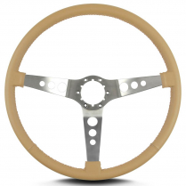 Hot Rod 15" Satin Steering Wheel Thin Grip - Tan