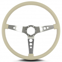 Hot Rod 15" Satin Steering Wheel Thin Grip - Bone