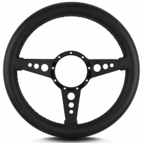 Mark 8 GT 14" Thick Grip Blk Spoke Steering Wheel - Black