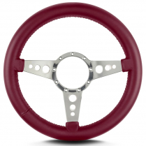 Mark 8 GT 14" Thick Grip Pol Spoke Steering Wheel - Burgundy