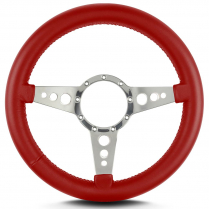 Mark 8 GT 14" Thick Grip Pol Spoke Steering Wheel - Brt Red