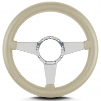 Mark 8 Std 14" Thick Grip Pol Spoke Steering Wheel - Bone
