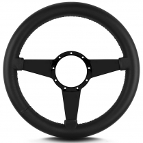 Mark 8 Std 14" Thick Grip Blk Spoke Steering Wheel - Black