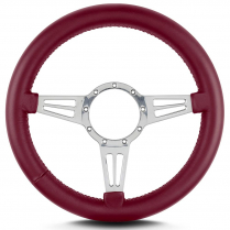 14" Mark 4 Double Slot Steering Wheel, Thick Grip - Polished