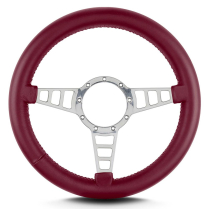 Mark 4 Track GT Polished Thick Grip Steering Wheel- Burgandy