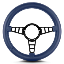 Mark 4 Track GT Black Thick Grip Steering Wheel - Blue