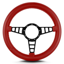Mark 4 Track GT Black Thick Grip Steering Wheel - Bright Red