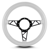 Mark 4 Truss Black Thick Grip Steering Wheel - White