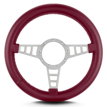 Mark 4 Track GT Gray Thick Grip Steering Wheel - Burgandy