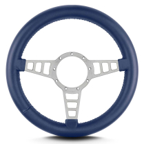 Mark 4 Track GT Gray Thick Grip Steering Wheel - Blue