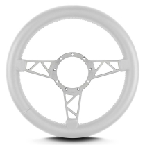 Mark 4 Truss Gray Thick Grip Steering Wheel - White