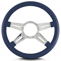 Mark 9 Elegante 14" Steering Wheel w/Polish Spoke - Blue