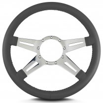 Mark 9 Elegante 14" Steering Wheel w/Polish Spoke - Dk Grey