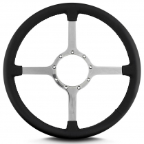 Mark 4 Classic 15" Steering Wheel w/Polished Spoke - Black