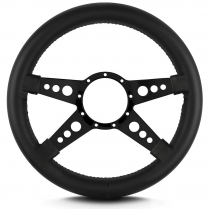 Mark 9 GT 14" Thick Grip Steering Wheel Black Spoke - Black