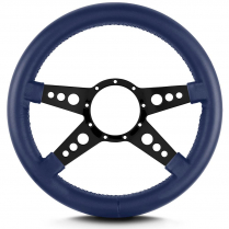 Mark 9 GT 14" Thick Grip Steering Wheel Black Spoke - Blue