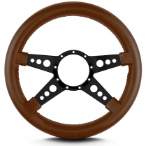 Mark 9 GT 14" Thick Grip Steering Wheel Black Spoke- Caramel