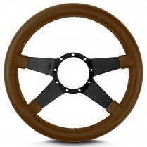 Mark 9 Std 14" Thick Grip Steering Wheel Black Spoke Caramel