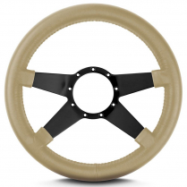 Mark 9 Std 14" Thick Grip Steering Wheel Black Spoke - Tan